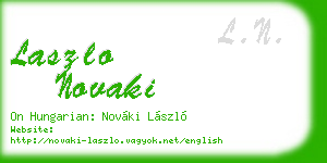 laszlo novaki business card