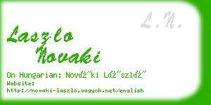 laszlo novaki business card